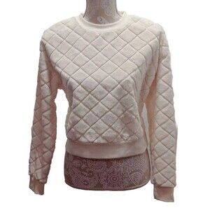 Chance or Fate Cream Diamond Furry sweater Size Small